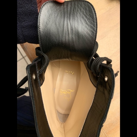 💯% Authentic!!!Christian Louboutin Black and Silver Ankle Boots - Picture 8 of 11